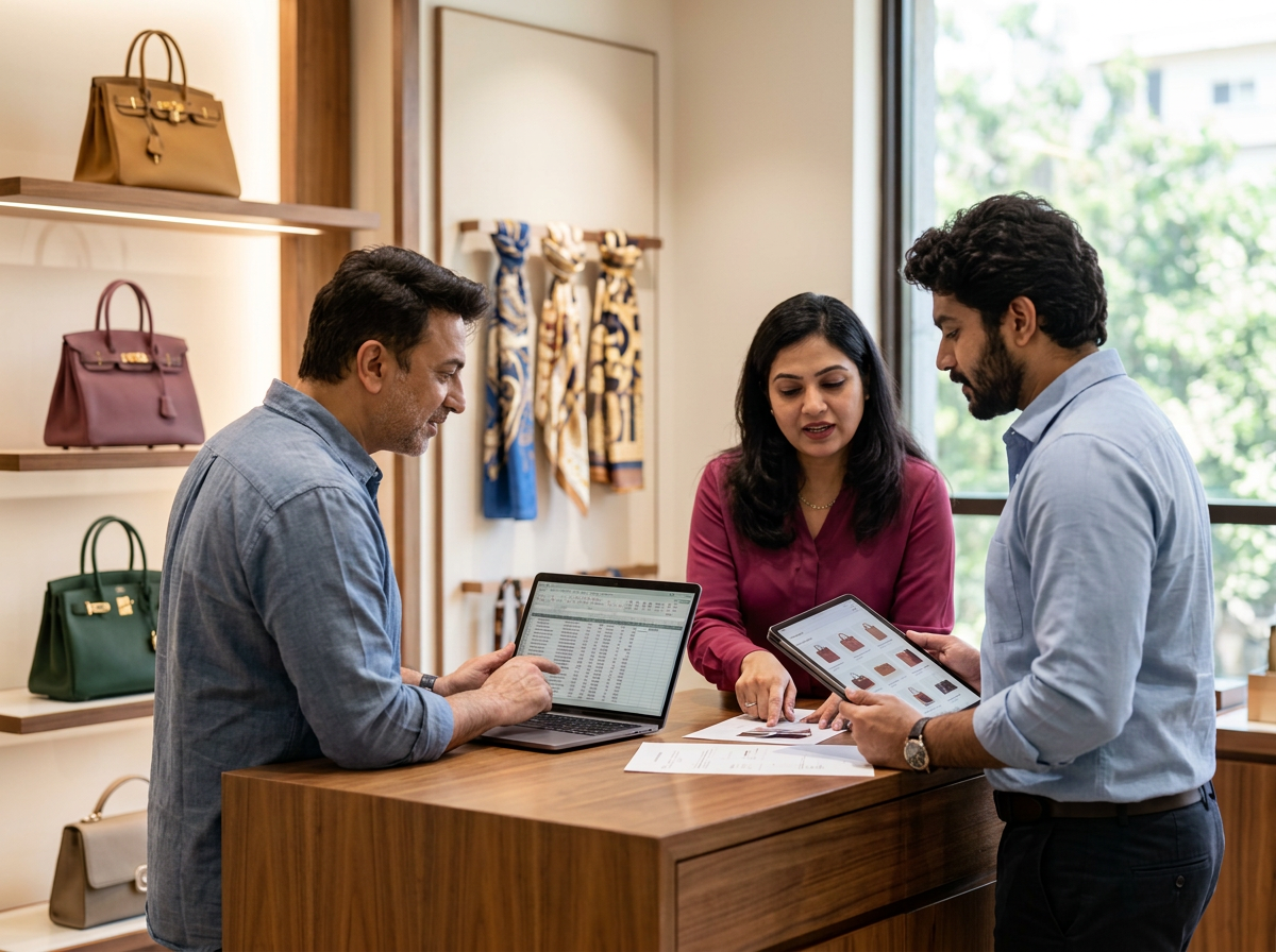 Phygital Commerce App in use in a boutique
